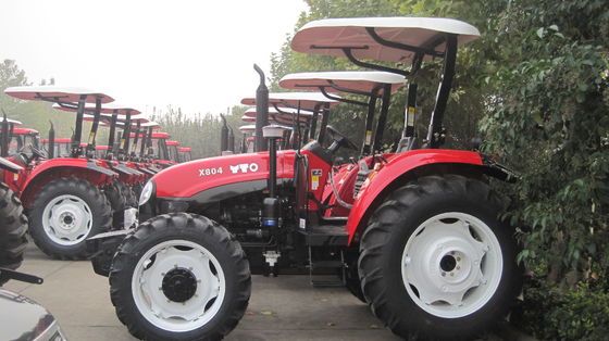 tractor de la impulsión de la rueda 80hp 4, tractor de YTO X804 con la dislocación 4.95L