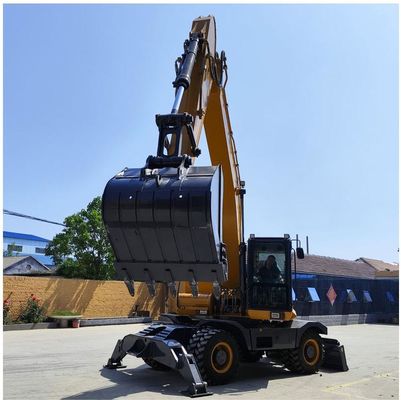 SHANZHONG excavadora de ruedas de 21 toneladas SZL215 excavadora hidráulica