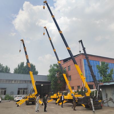 Equipo de construcción Boom telescópico de 1 a 8 toneladas grúas de araña eléctricas de doble potencia