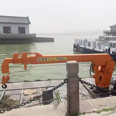 Grúas flotantes Telescópicas con rayo fijo Grúa hidráulica para buques y barcos pesqueros desde el muelle