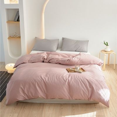 Color rosa 100% puro de algodón de grapa larga cubierta de colchoneta ropa de cama conjunto sábanas