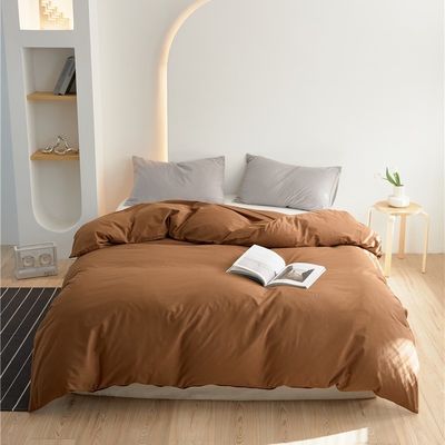 Cubierta de colchón de algodón puro de color marrón moderno, ropa de cama, funda de almohada, alta durabilidad