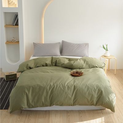 Liso y suave 100% de algodón cubierta de edredón ropa de cama conjunto de algodón puro tamaño personalizado