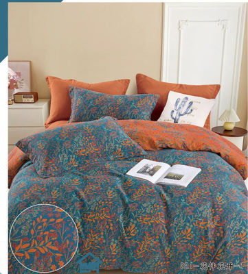 Nuevo diseño de ropa de cama de algodón conjunto tamaño cortado cubierta de edredón sábana de cama tamaño personalizado