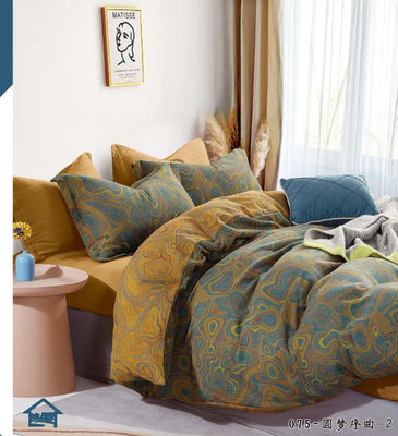 Capa de ropa de cama de algodón Jacquard Cubierta de edredón Sillón de cama Casilla de almohada Sillón ajustado