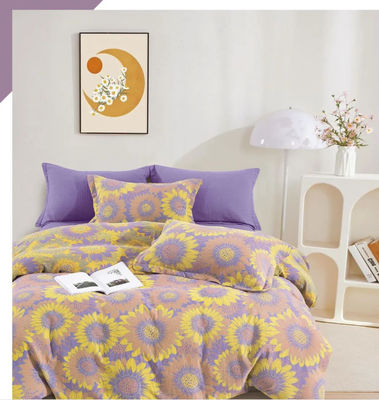 Flor de sol Jacquard algodón Preshrunk ropa de cama de la casa conjunto de tamaño personalizado