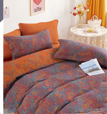 Set de ropa de cama de algodón 100% lavado y gris