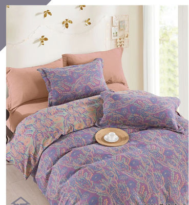 100% de algodón peinado lavado de color tejido europeo Jacquard Sillón de cama
