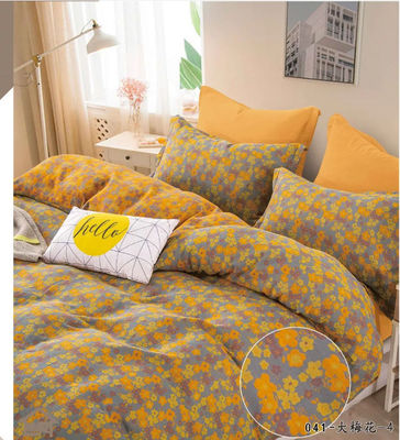 Seti de ropa de cama de tejido de color algodón lavados y peinados