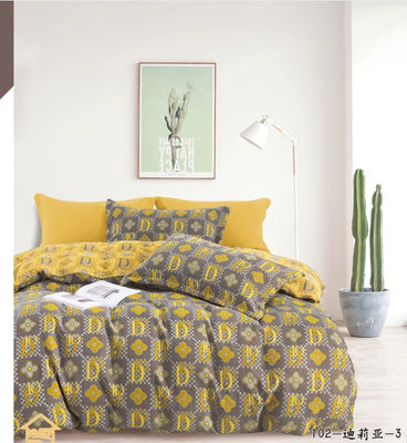 European Jacquard Color de algodón completo Tejer ropa de cama Conjunto de tamaño personalizado