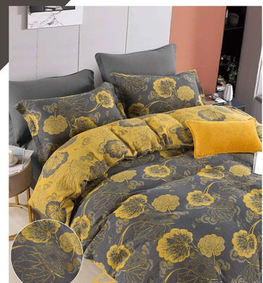 Color de algodón natural y saludable Tejido de ropa de cama doble Jacquard Set de manta de manta de cama