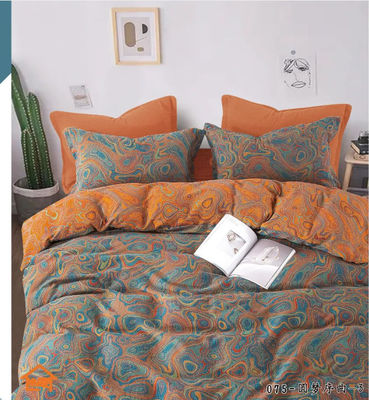 Color de algodón puro natural Tejido de ropa de cama Jacquard Set de ropa de cama de tamaño personalizado