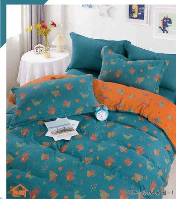 Color de algodón completo Tejido de ropa de cama Conjunto de colchoneta cubierta Tejido Jacquard Tamaño personalizado