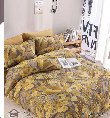 Tejido 100% de algodón lavado con ropa de cama doble Jacquard