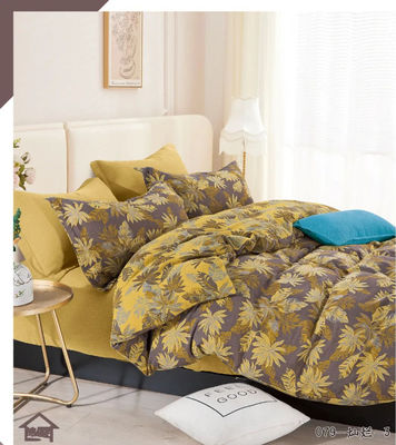 Conjunto de ropa de cama de doble jacquard de color algodón 100% lavado