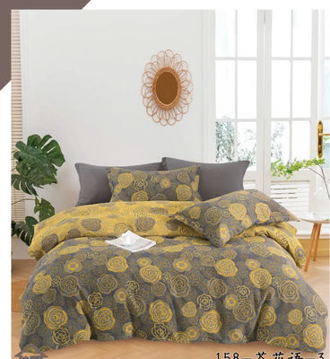 Conjunto de ropa de cama de doble jacquard de color algodón 100% lavado y peinado