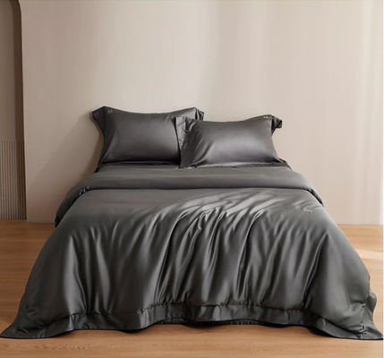 Color puro 100S Lenzing Lujo Tencel Cobertura de edredón ropa de cama conjunto de hogar producto textil tamaño personalizado