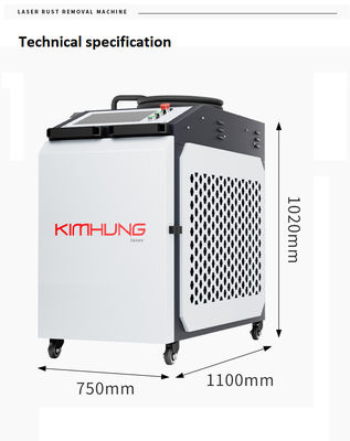 Máquina de limpieza láser de alta velocidad 1500W 2000W Aire de refrigeración Material inoxidable Metal oxidación de la oxidación de la oxidación del aceite