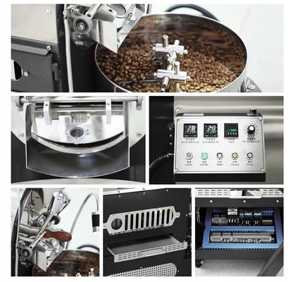 Certificado CE de nuevo diseño tostadora de café automática industrial de 10 kg y 12 kg