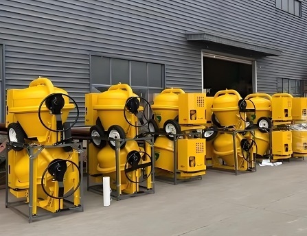 Máquina portátil para mezclar hormigón con motor diesel de 350 litros 14M3/h
