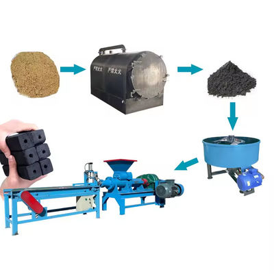 XDEM Máquina de briquetas de carbón de coco Husk de madera Equipo de fabricación de briquetas Línea de producción de extrusoras de carbón