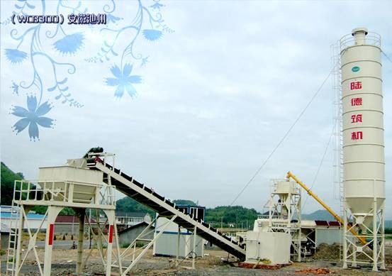 planta de mezcla del cemento del suelo 85kW, estación de mezcla concreta 300t/H
