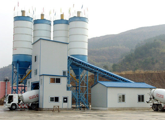 Planta de procesamiento por lotes por lotes concreta móvil de HZS120 200kW, planta de mezcla concreta 120m3/H